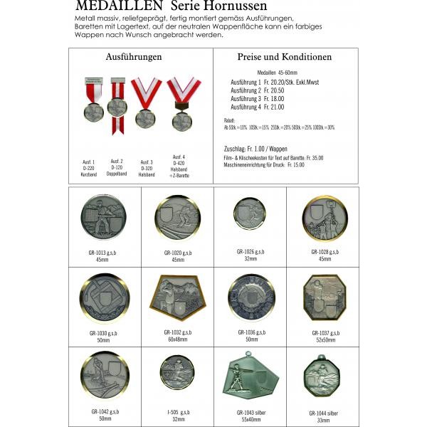 Medaille Hornussen