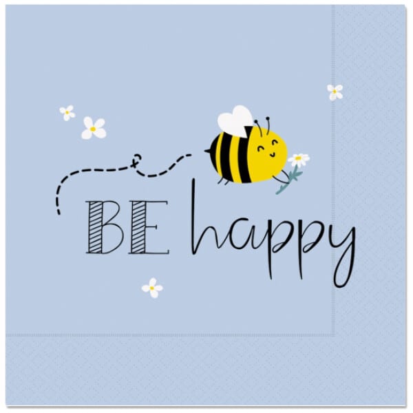 Serviette - be happy